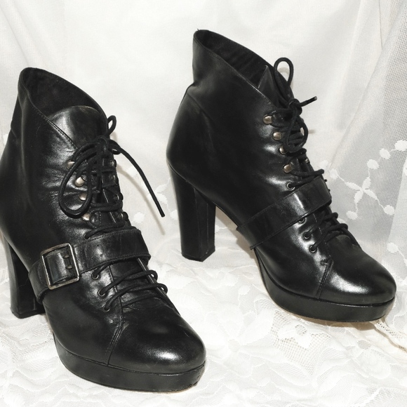 Seychelles Lace Up Platform Booties Size 8 Heel 4" - Picture 4 of 8
